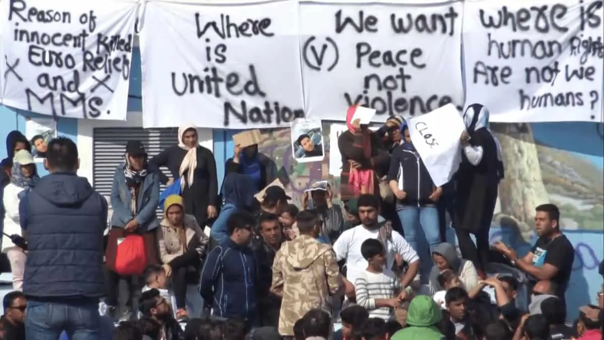 Migrants Protests at the Greek Border-min