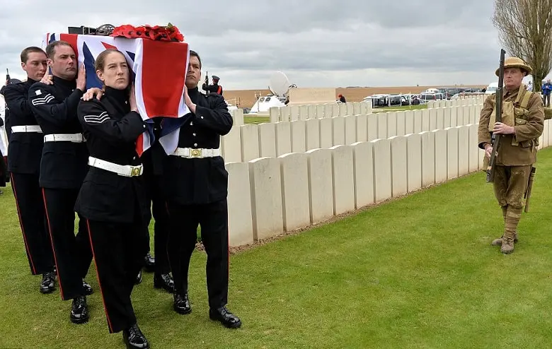 British Soldiers Were Buried with Full Military Honours 96 years Post Death
