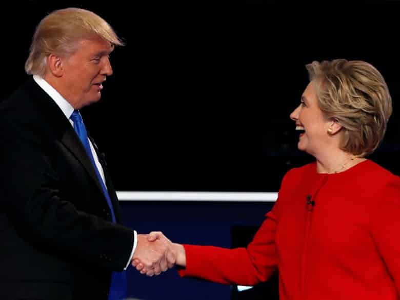 Clinton and Trump Spouse Break Handshake