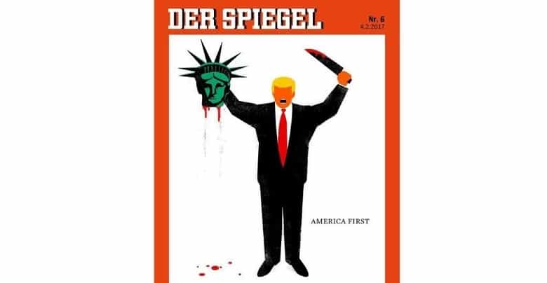 Der Spiegel with donald trump cover