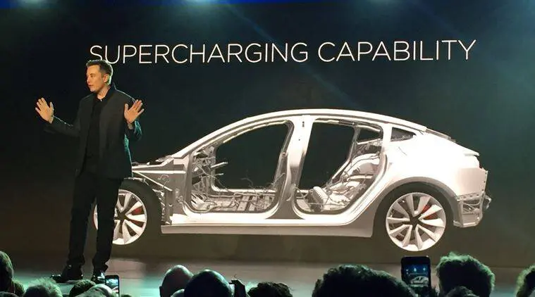 Elon Musk unveils Tesla Model 3