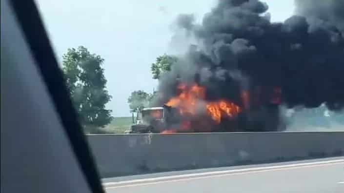 Route 340 Shut Due to Tractor-trailer Fire