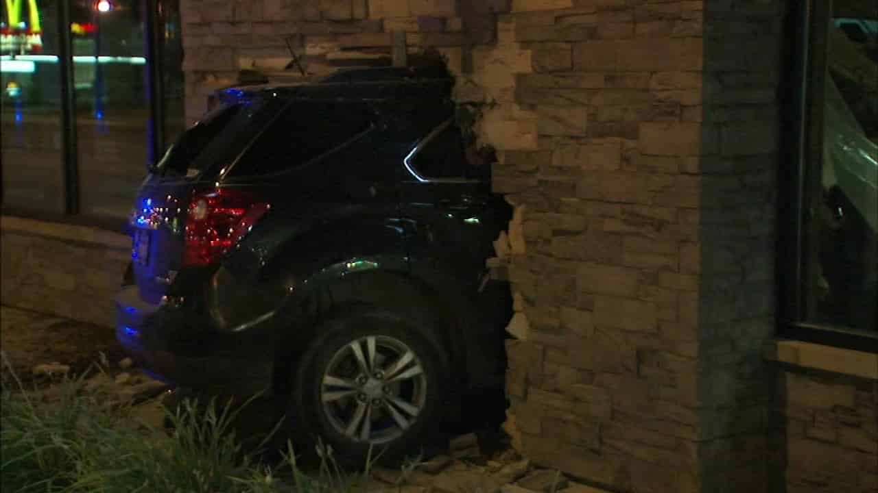 SUV Car Crashed in Restaurant