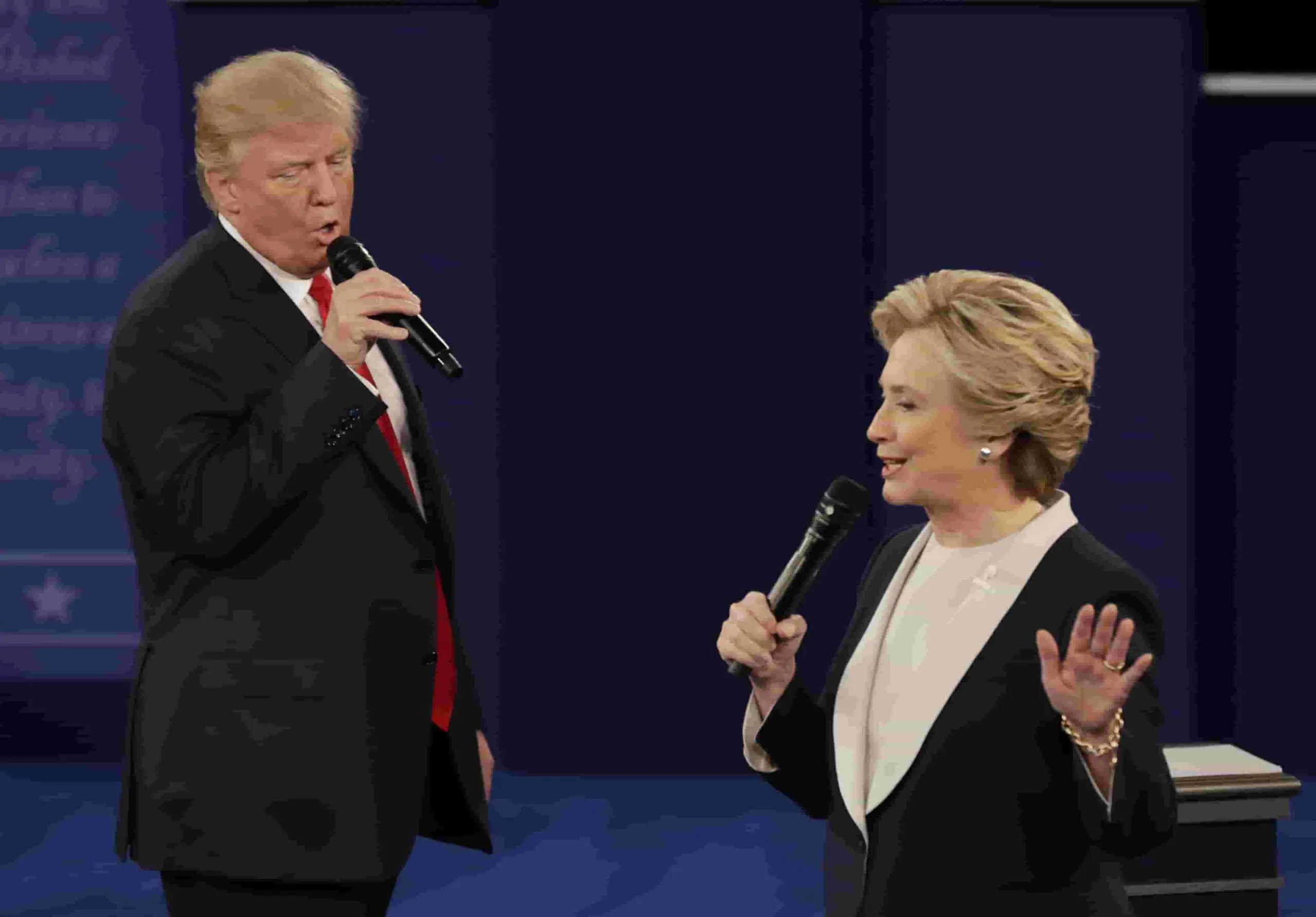 Trump and Clinton Debate Session