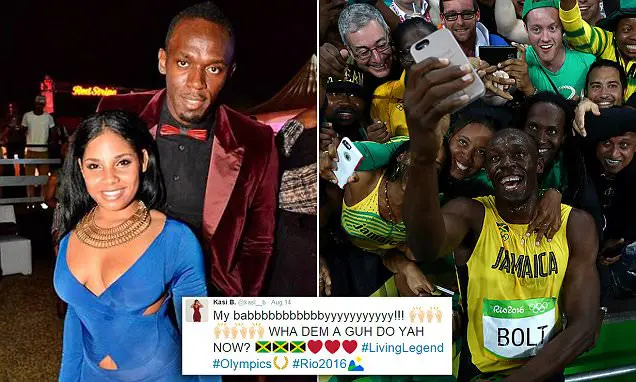Usain Bolt’s Girlfriend Kasi Bennett Cheers Him on to Eighth Gold Medal