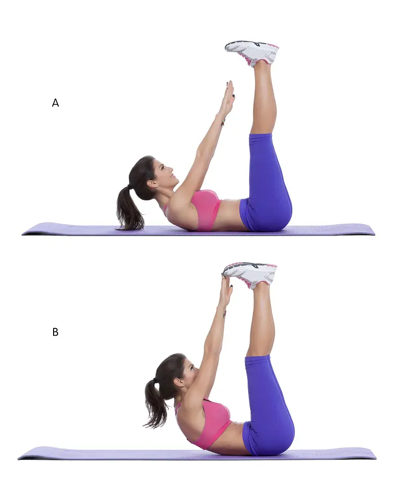Raised Leg Crunch - Ab Exercises