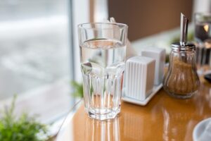 Drink water before and during the meal