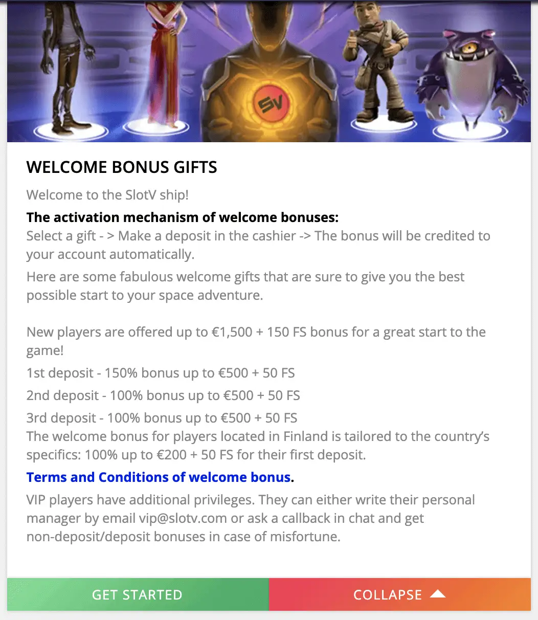 Claim your Welcome Bonus @SlotV Casino