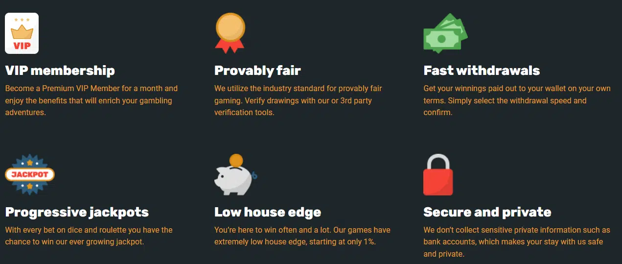 CryptoGames Features