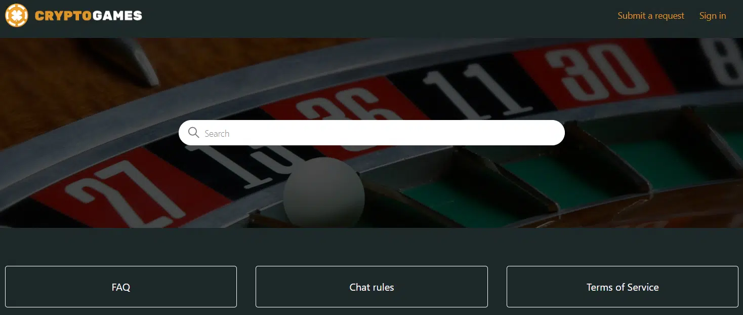 CryptoGames Help Desk