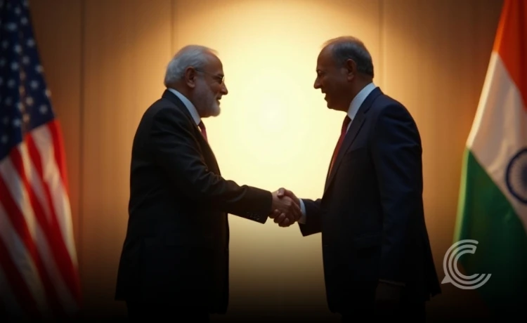 US and Indian defence ministers shake hands after signing the 10- year long defence pact.