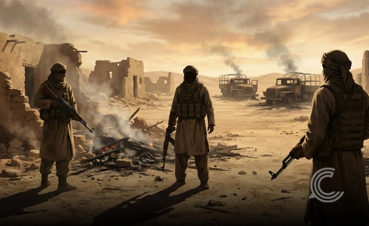 Afghan villagers inspect rubble after deadly cross-border Pakistan airstrikes.