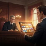 Getty Images logo beside AI-generated visuals after UK court ruling