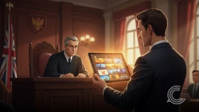 Getty Images logo beside AI-generated visuals after UK court ruling