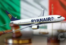 Ryanair aircraft at Italian airport amid antitrust ruling