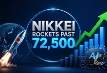 Nikkei Rockets Past 72,500 on June 22, 2026