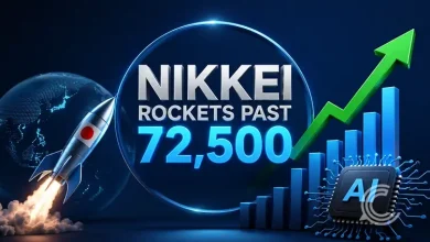 Nikkei Rockets Past 72,500 on June 22, 2026