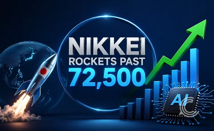 Nikkei Rockets Past 72,500 on June 22, 2026